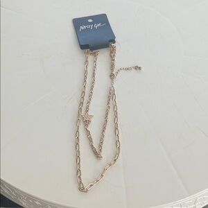 Nasty Gal Layered Gold Link Necklace